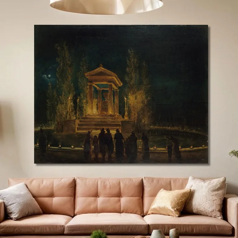 Il Mausoleo Temporaneo Di Jean-Jacques Rousseau Sul Bacino Delle Tuileries Hubert Robert