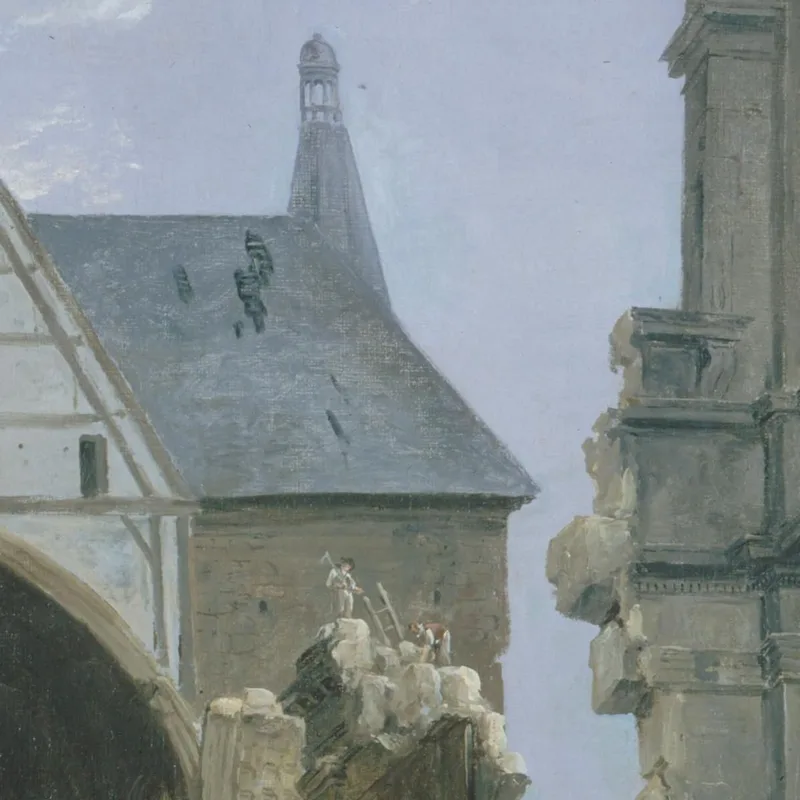 The Feuillants Church Under Demolition Hubert Robert