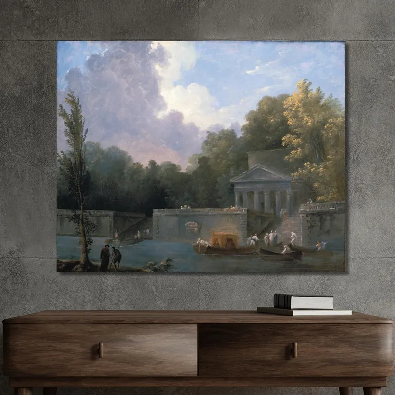 Scène De Parc Hubert Robert