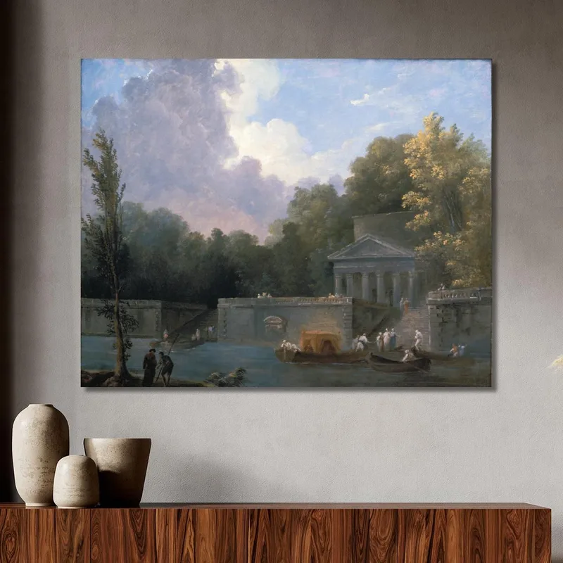 Scène De Parc Hubert Robert