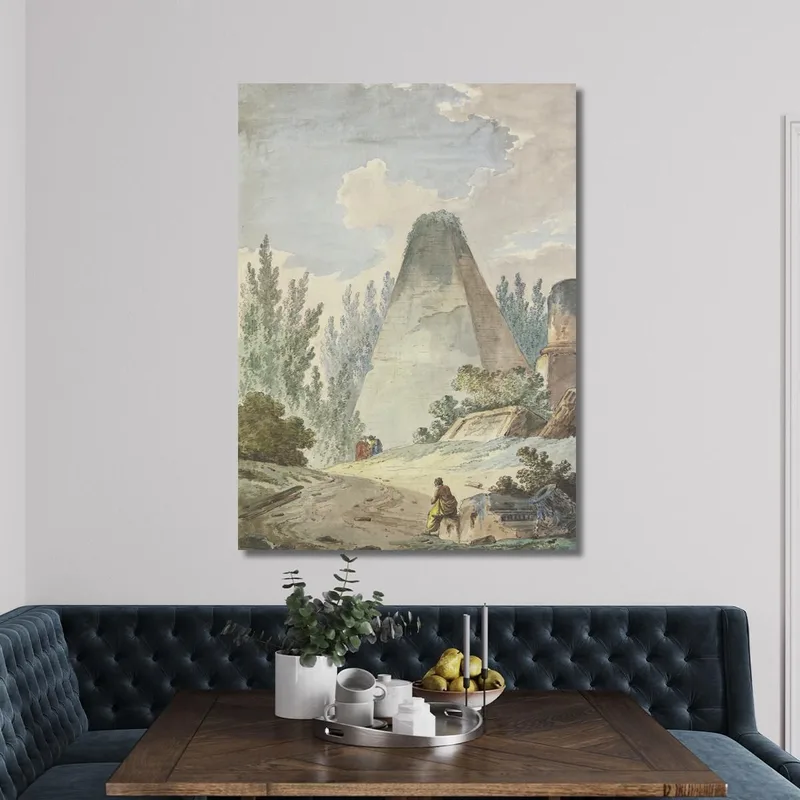Pyramide Mit Abgebrochener Spitze In Antiker Trümmerlandschaft Hubert Robert