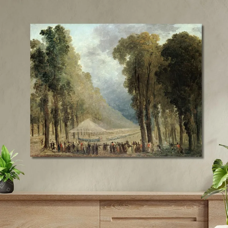 Mahlzeit Die Den Truppen In Einer Gasse Der Champs-Élysées Oder Im Saint-Cloud-Park Serviert Wird Hubert Robert