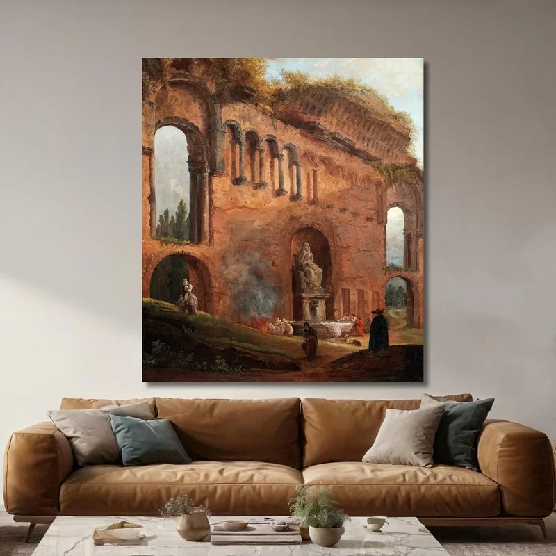 Römische Ruinen Mit Wäscherinnen Hubert Robert