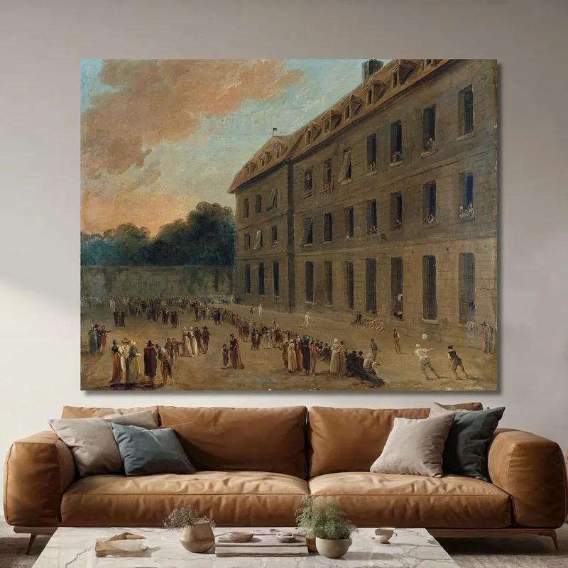Prisoners' Recreation At Saint-Lazare The Ball Game Hubert Robert