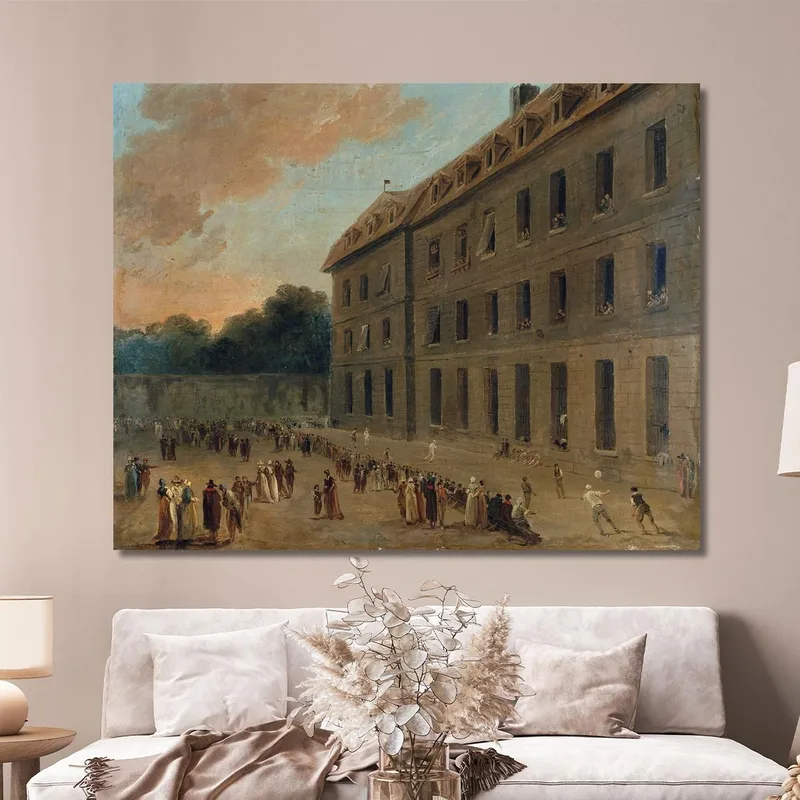 Prisoners' Recreation At Saint-Lazare The Ball Game Hubert Robert