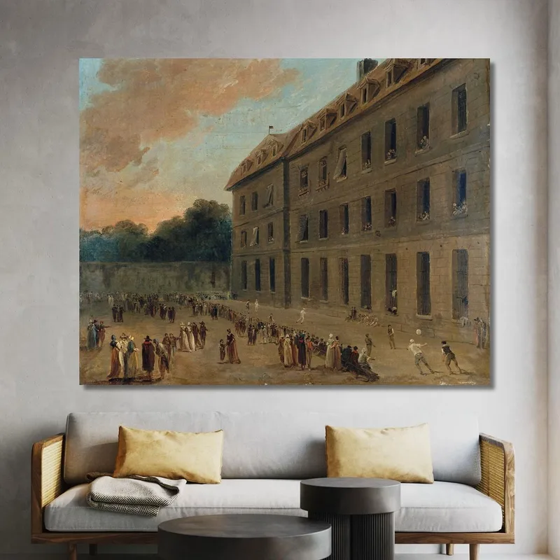 Prisoners' Recreation At Saint-Lazare The Ball Game Hubert Robert