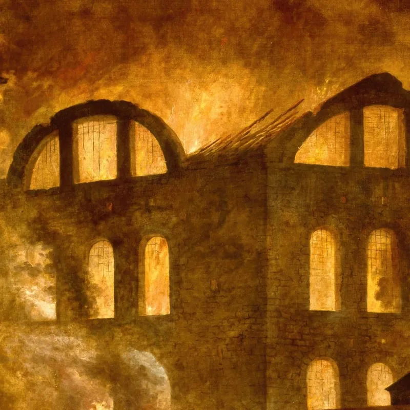 Der Brand Im Opernhaus Des Palais-Royal Hubert Robert