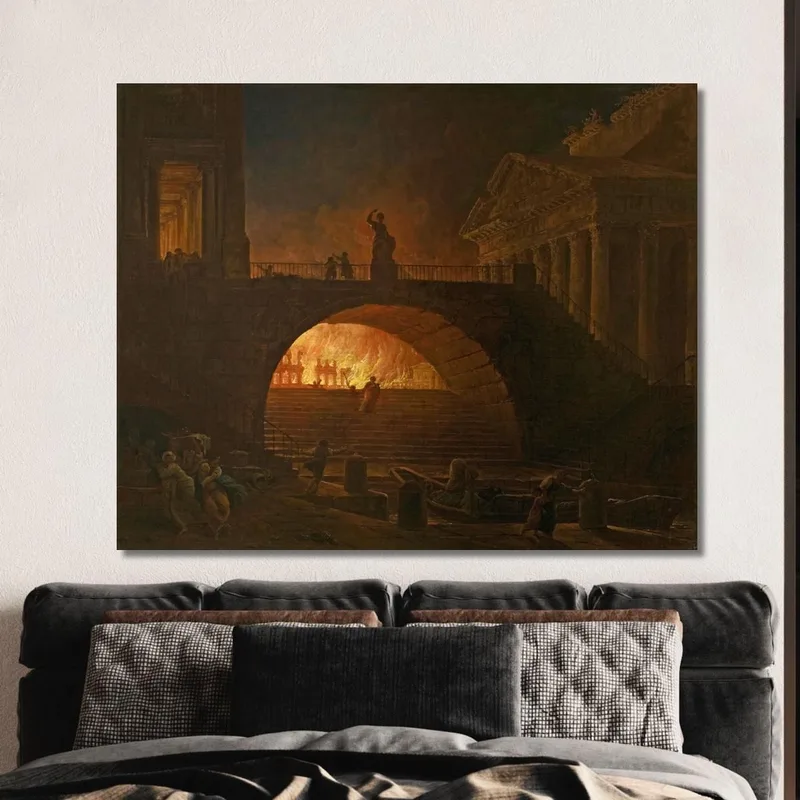 L'Incendio Di Roma Hubert Robert
