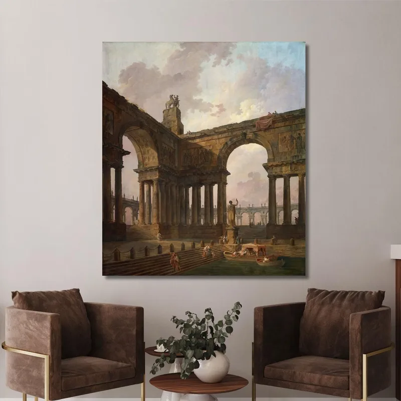 El Lugar De Aterrizaje Hubert Robert