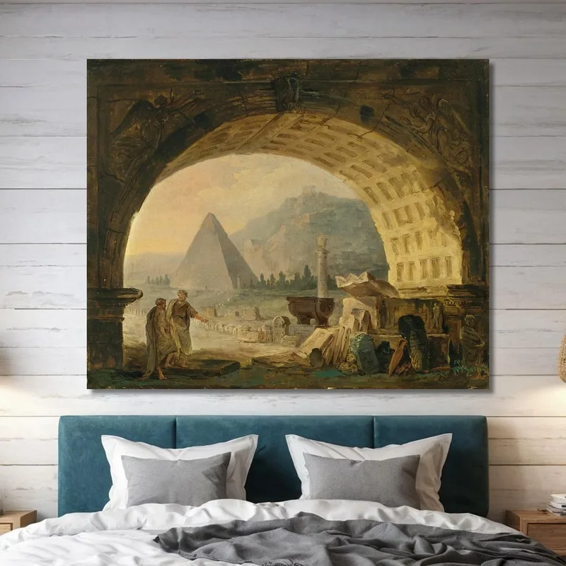 Vue Des Antiquités Sous Une Arche Hubert Robert