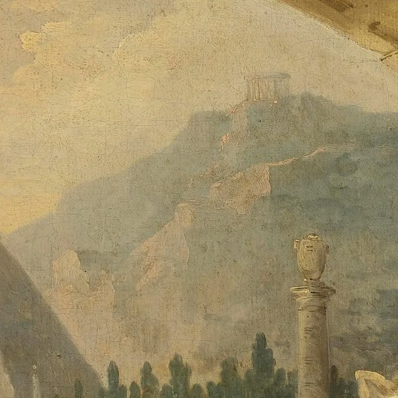 Vue Des Antiquités Sous Une Arche Hubert Robert