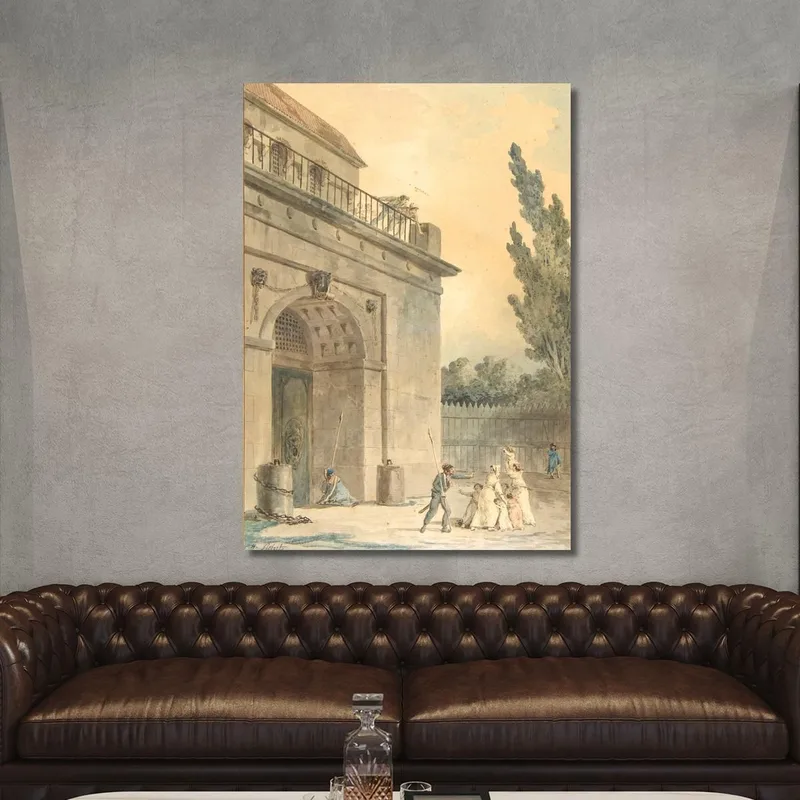 Visiteurs Quittant Une Prison Hubert Robert