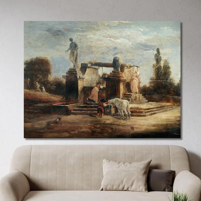 Wäscherinnen Am Brunnen Hubert Robert
