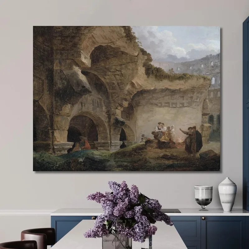 Lavandières Dans Les Ruines Du Colisée Hubert Robert
