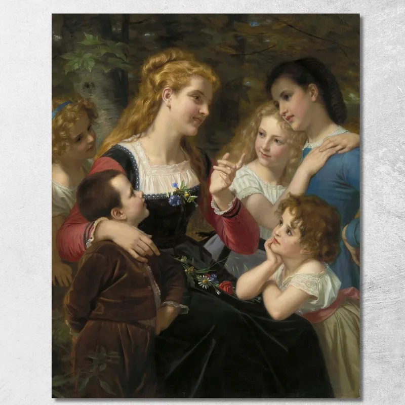 Cuentos Infantiles Hugues Merle cuadro en lienzo