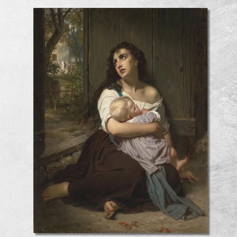 La Abandonada Hugues Merle cuadro en lienzo