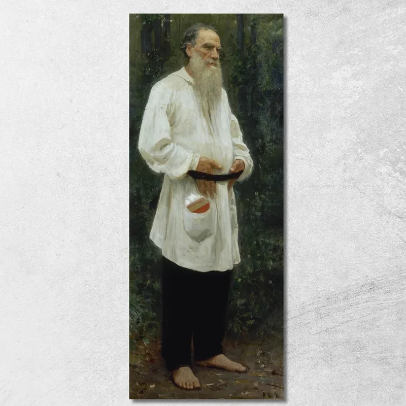 Leo Tolstoi Barfuß Ilya Efimovich Repin drucken auf leinwand