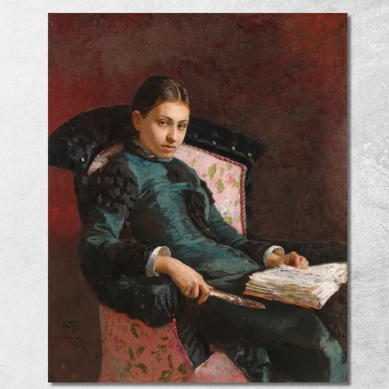 Porträt Der Frau Des Künstlers, Vera Repin Ilya Efimovich Repin drucken auf leinwand