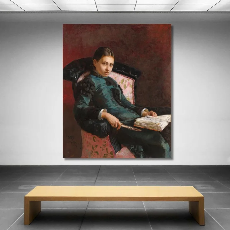 Porträt Der Frau Des Künstlers Vera Repin Ilya Efimovich Repin