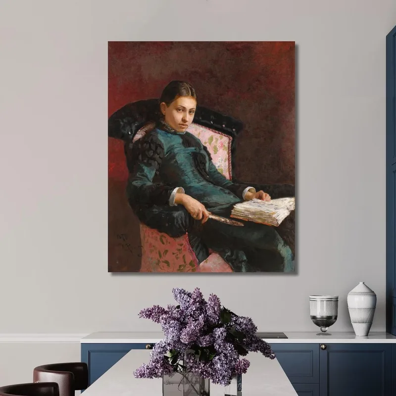 Porträt Der Frau Des Künstlers Vera Repin Ilya Efimovich Repin