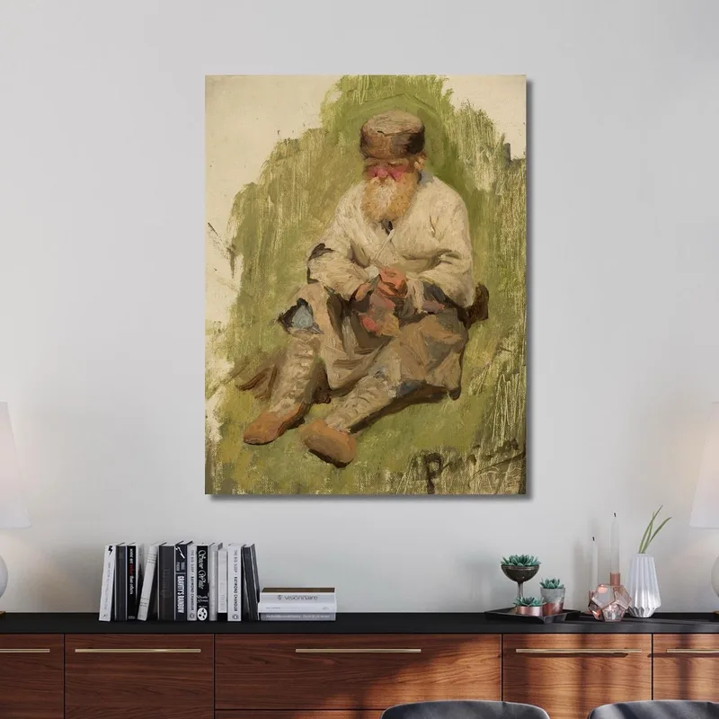 Étude D'Un Paysan Sur L'Herbe Ilya Efimovich Repin