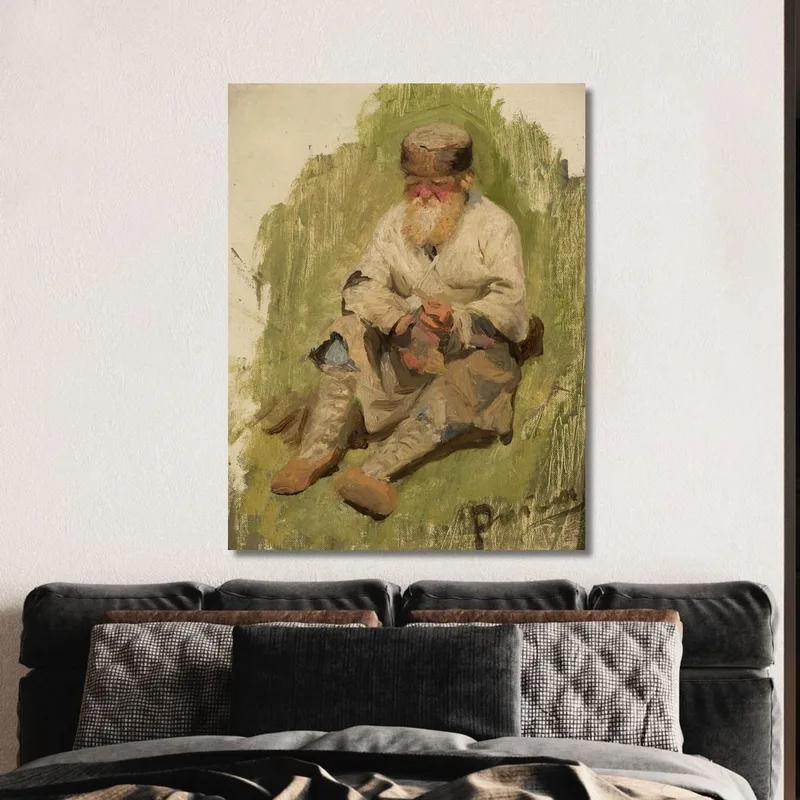 Étude D'Un Paysan Sur L'Herbe Ilya Efimovich Repin
