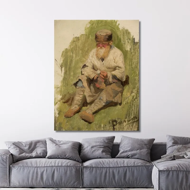 Étude D'Un Paysan Sur L'Herbe Ilya Efimovich Repin