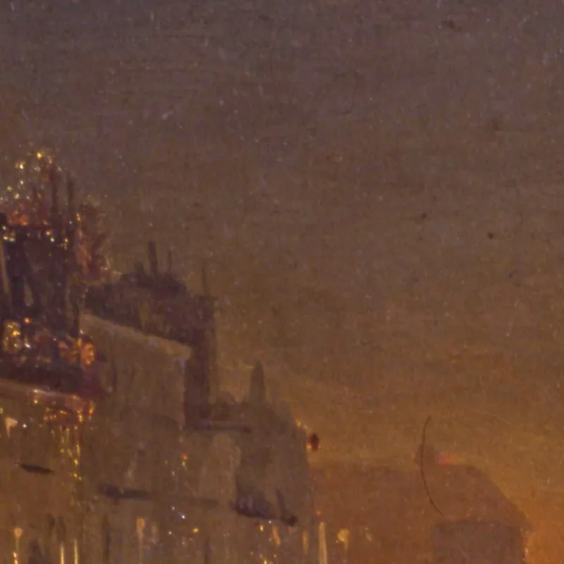 Boulevard Et Porte Saint Denis Oil On Canvas Cardboard Ippolito Caffi