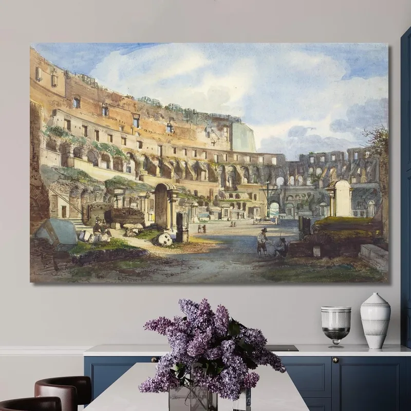 Intérieur Du Colisée Ippolito Caffi