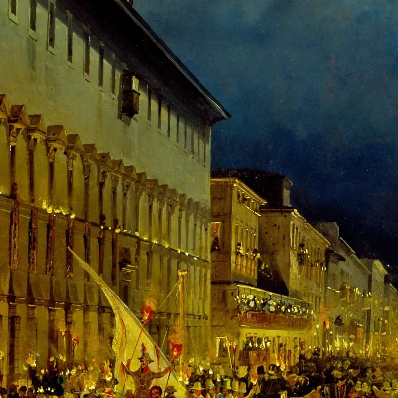 Serata Moccoli A Roma Ippolito Caffi
