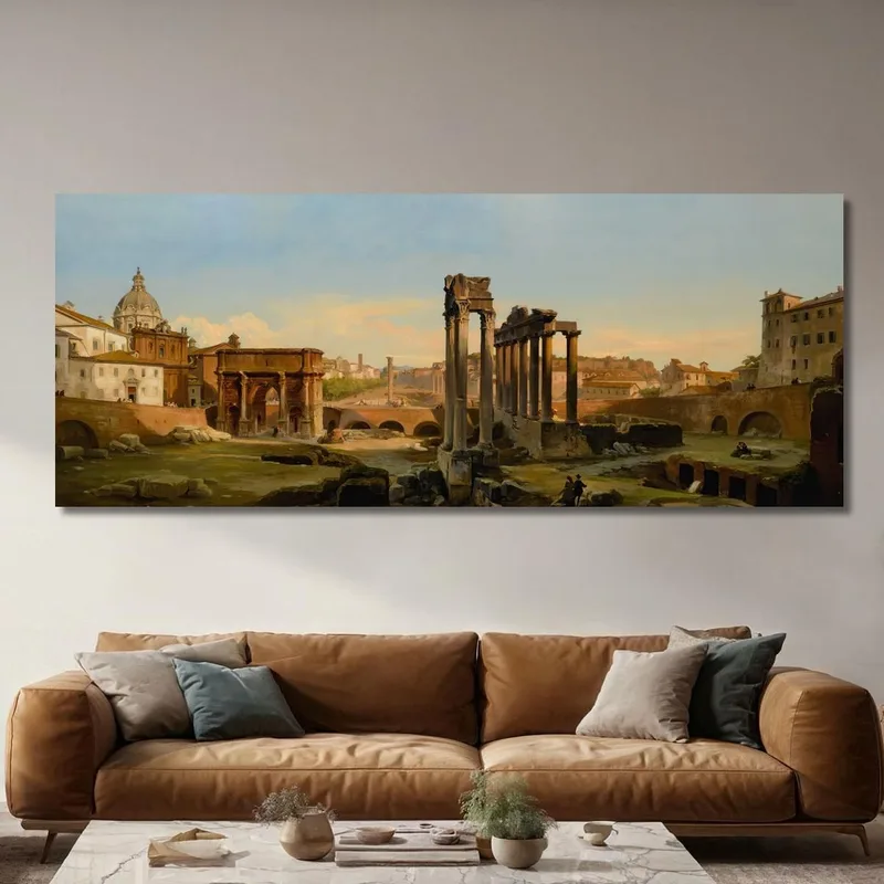 Roma Vista Del Foro A La Luz De La Tarde Ippolito Caffi