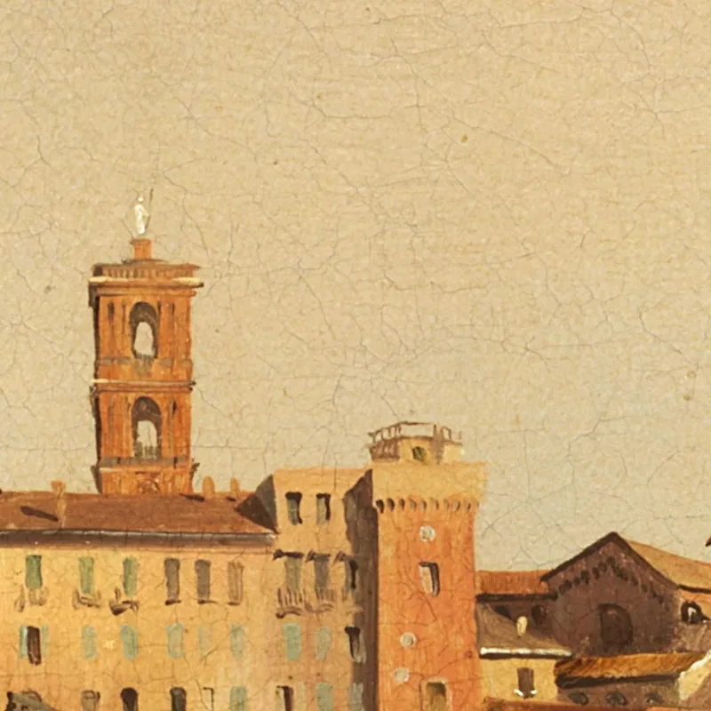 Rome A View Of The Roman Forum With The Temple Of Castor And Pollux Ippolito Caffi