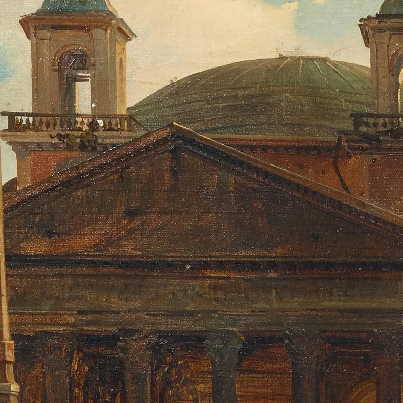 Rome The Pantheon Ippolito Caffi