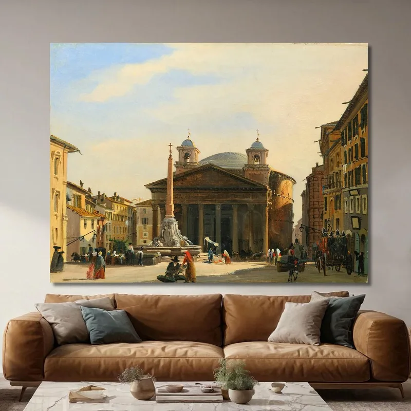The Pantheon Rome Ippolito Caffi
