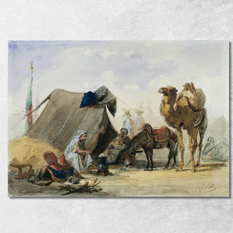 Un Campamento Árabe Isidore Pils cuadro en lienzo