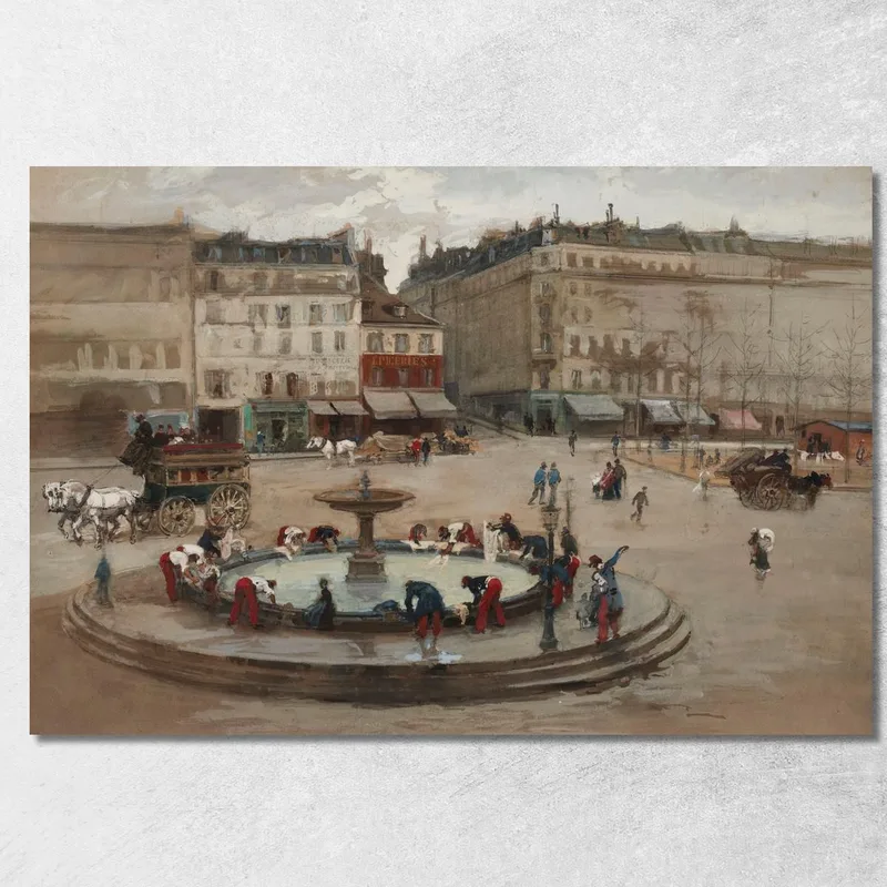El Lavado En La Plaza Pigalle, Marzo De 1871 Isidore Pils cuadro en lienzo