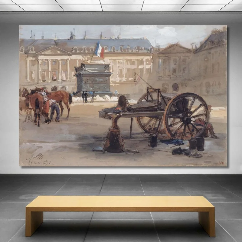 Der Place Vendôme Nach Dem Sturz Der Säule Isidore Pils