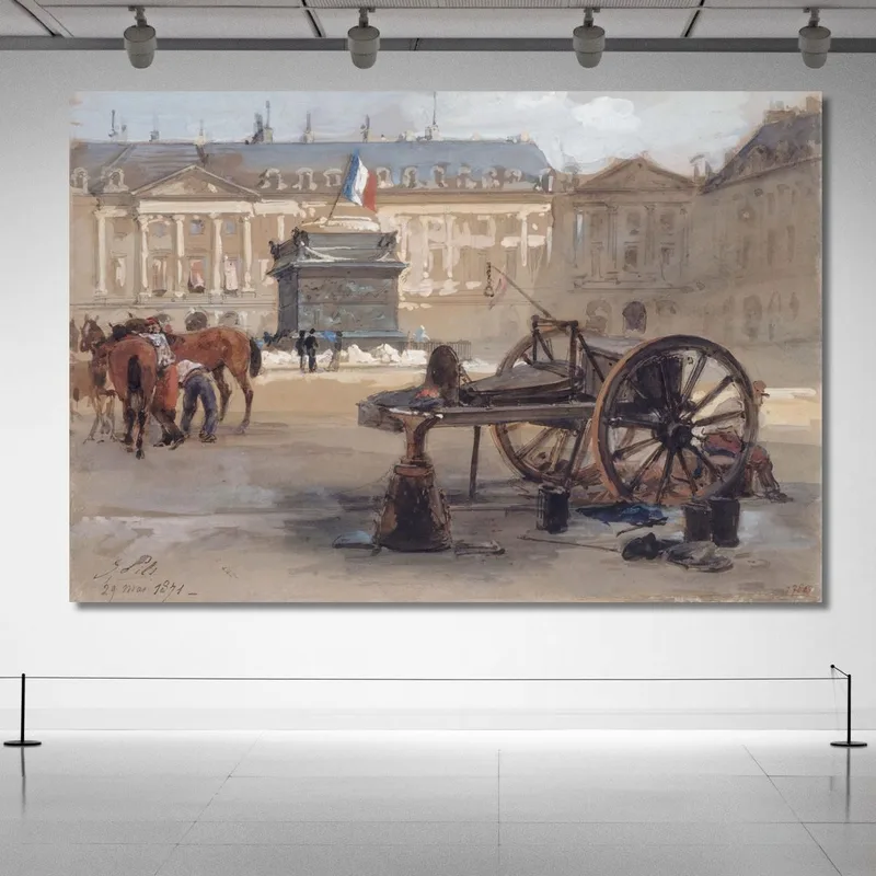 Der Place Vendôme Nach Dem Sturz Der Säule Isidore Pils