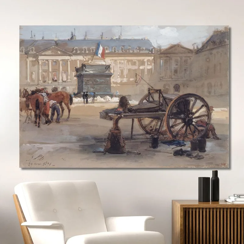 Der Place Vendôme Nach Dem Sturz Der Säule Isidore Pils