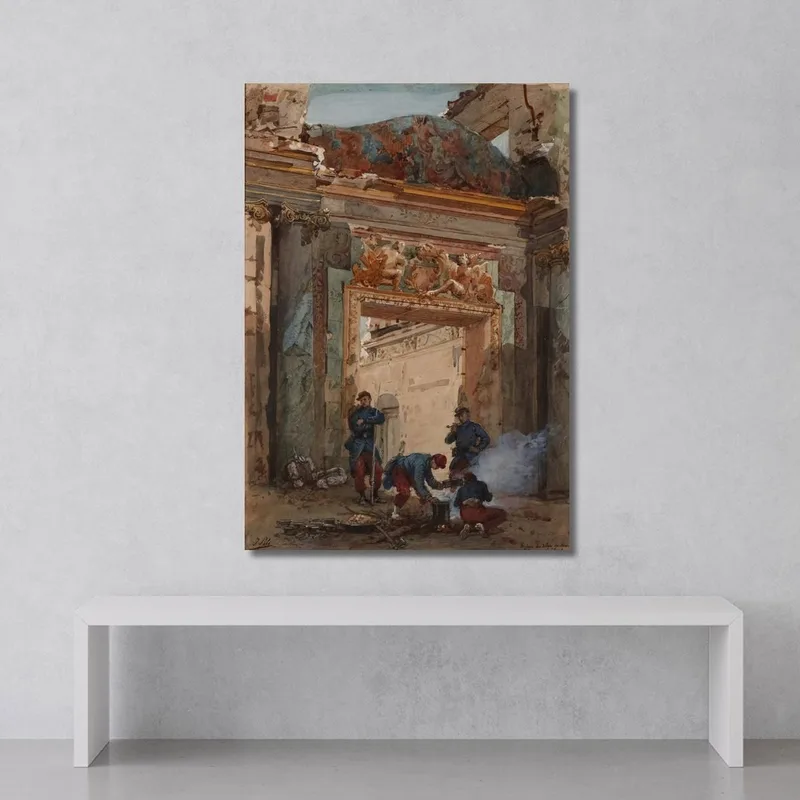 Ruines Du Salon De Mars Au Palais De Saint-Cloud En 1871 Isidore Pils