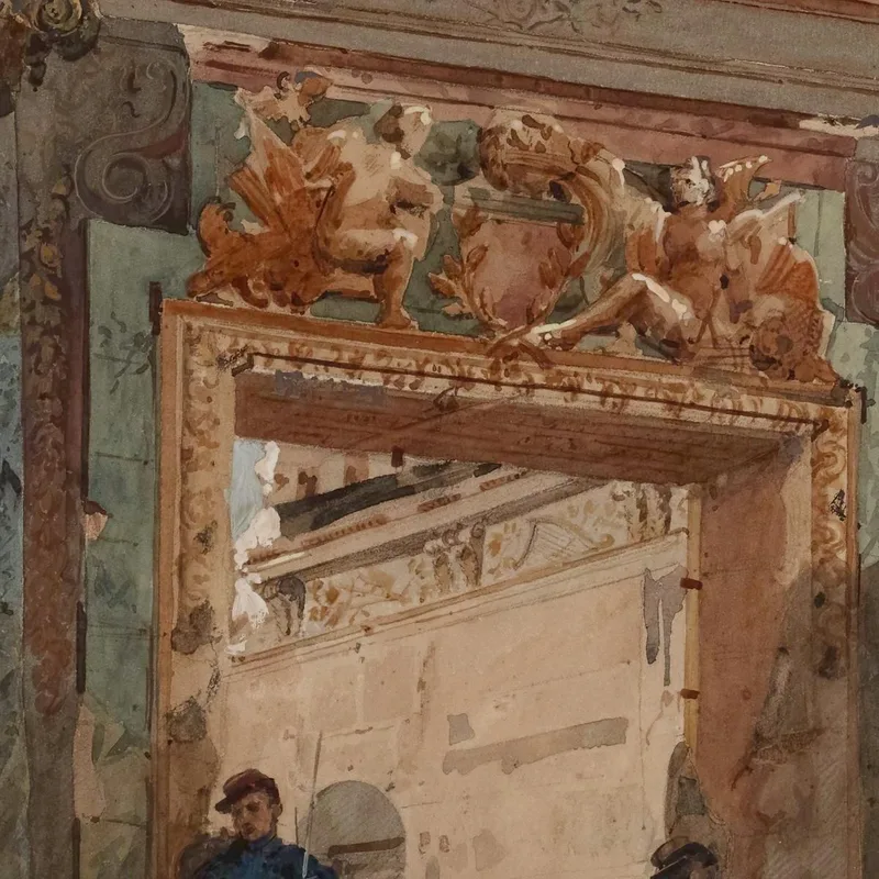 Ruines Du Salon De Mars Au Palais De Saint-Cloud En 1871 Isidore Pils