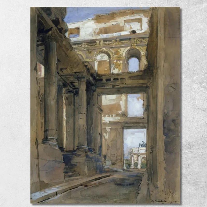 Ruinas Del Palacio De Las Tullerías Isidore Pils cuadro en lienzo