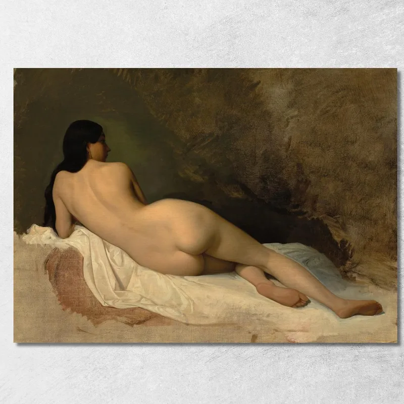 Studio Di Un Nudo Reclinato Isidore Pils quadro stampa su tela