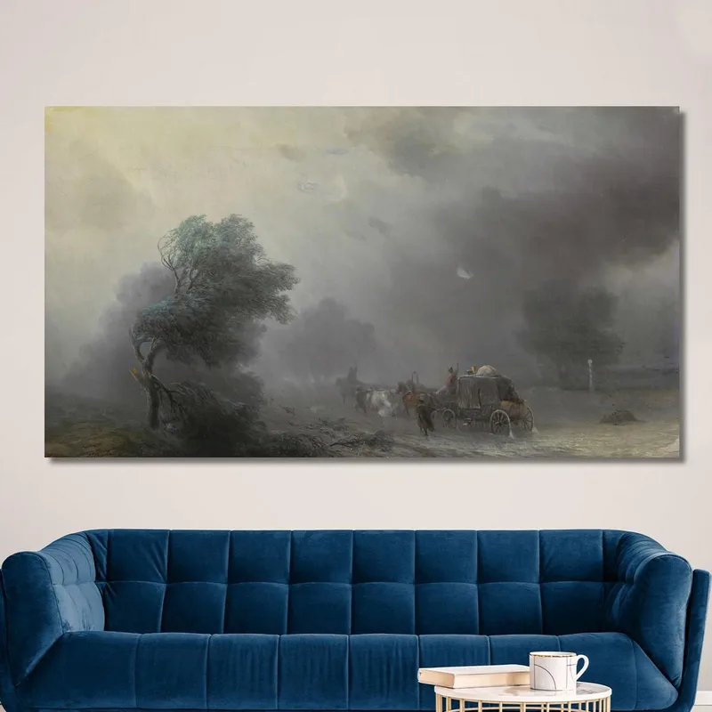 Carrosse Sous Une Tempête Ivan Konstantinovich Aivazovsky