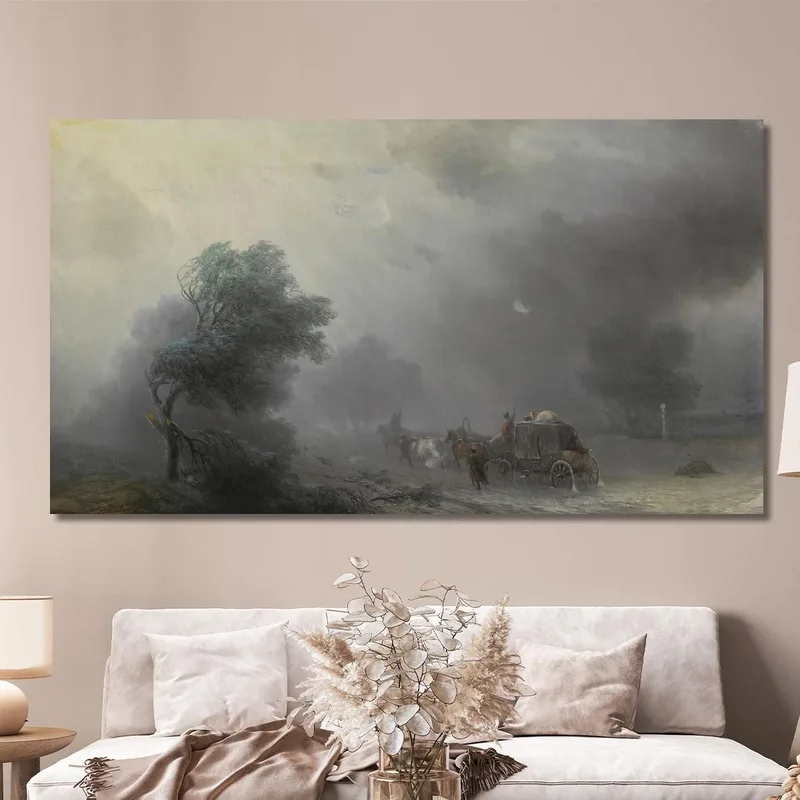 Carrosse Sous Une Tempête Ivan Konstantinovich Aivazovsky