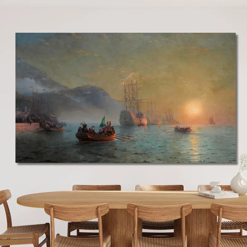 L'Adieu De Christophe Colomb Avant De Partir Pour Son Voyage Depuis Palos En Espagne Ivan Konstantinovich Aivazovsky