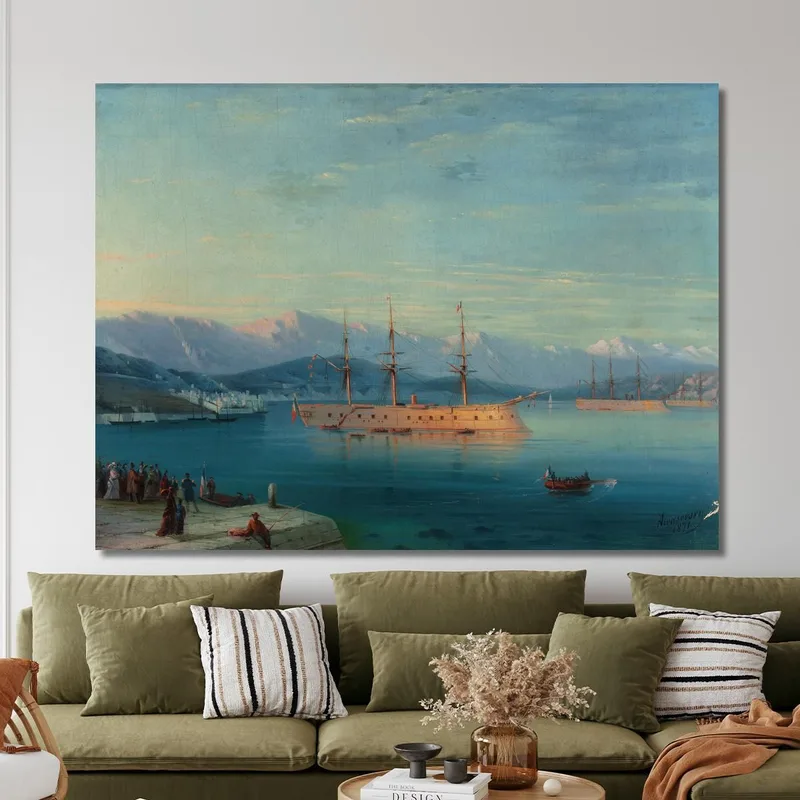 Navires Français Quittant La Mer Noire Ivan Konstantinovich Aivazovsky