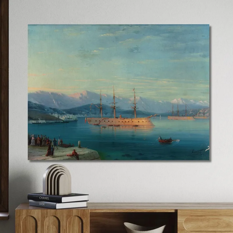 Navires Français Quittant La Mer Noire Ivan Konstantinovich Aivazovsky