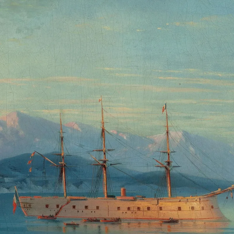 Navires Français Quittant La Mer Noire Ivan Konstantinovich Aivazovsky