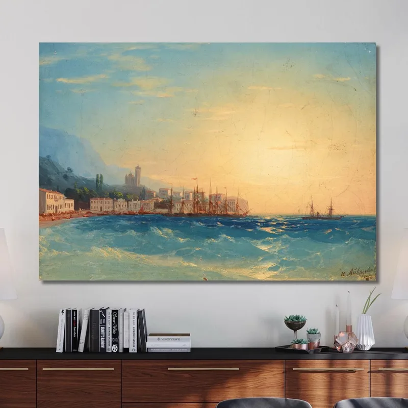 Port Avec Navires Ivan Konstantinovich Aivazovsky
